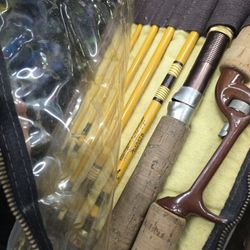 Vintage Wright & McGill Eagle Claw VM8TM Trail-master 8 Pc. Travel Fishing Rod 