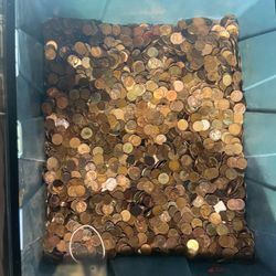 35 Pounds Approximately 5000 Totally Unsearched Wheat Pennies Dates Ranging From 1909 To 1958 Good Condition Antiques $450