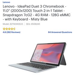Lenovo - IdeaPad Duet 3 Chromebook