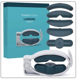 Freedom Clamp by Lunderg - The Most Advanced Incontinence Clamp for Men with Innovative Pro-Hinge for Top-Down Pressure & 5 Different Fittings for Sup