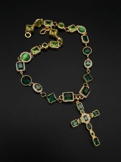 Green Gradient Gemstone Necklace