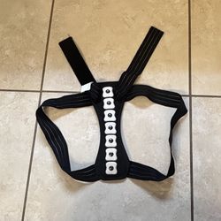 Men’s Black Postures Harness With White Accents