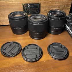 3 Viltrox Lenses 