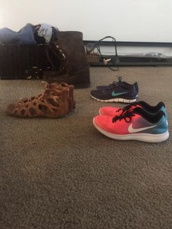 Nike Shoes Size 5.5 Purple 6.5 pink and blue/ Boots Size 7 Sandals Size 9