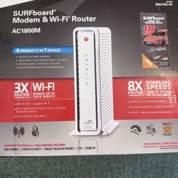 Motorola SURFboard Modem & Wi-Fi Router AC1800M