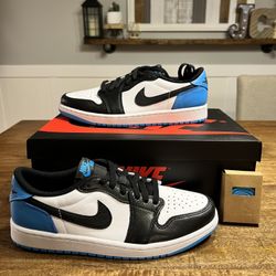 Jordan 1 Low Black Dark Powder Blue - Size 9 