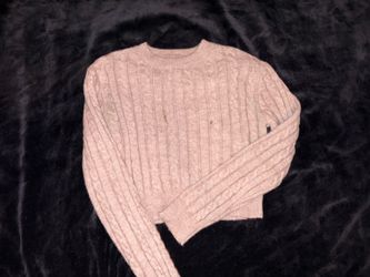Cropped cream sweater