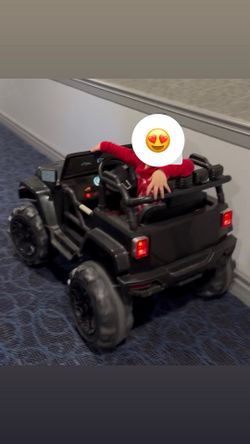 Black Jeep Style Electric Ride-On Toy