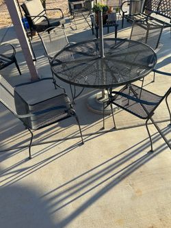 Rod iron patio furniture