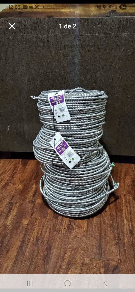 Mc Cable Armorlite 12/2 250ft 165 Dlls For Roll