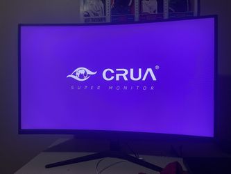 Crua 32” Curved Gaming Monitor- 180Hz FHD 1080P, 1ms GTG, FreeSync, 100 sRGB, DP/HDMI Black