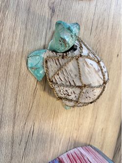 New handcrafted carved coconut turtle