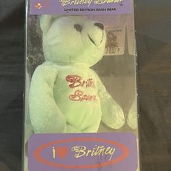 Britney Spears 2000 Bear 10-inch Beanie Baby 'One More Time' Edition