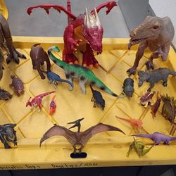 The 19 Mini ,& Medium Dinosaurs 3 Big ,,,& The Godzilla 