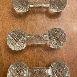 Three Cut Crystal Knife Rests