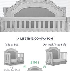 Evolur 5in1 Baby Crib To Full Bed.