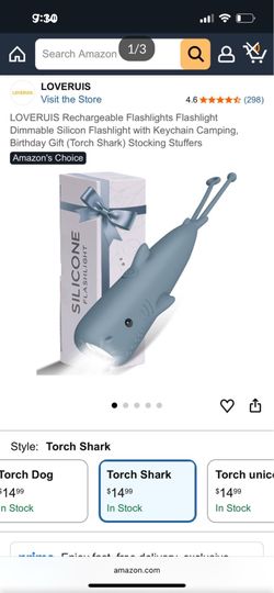 NEW Silicone Shark usb charge Flashlight