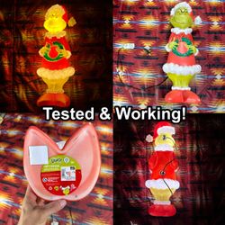 Gemmy The Grinch 24" Christmas Yard Decor Blow Mold LED Bulb TESTED & WORKING