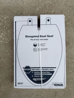 KOHLER 4636-RL-7 Cachet ReadyLatch Elongated Toilet Seat Quiet-Close BLACK NEW