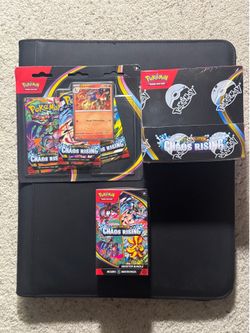 Chaos Rising Pokemon Products $290 Booster box, $60 Booster bundle, $30 Three-Pack Blister