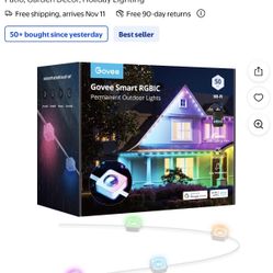 Permanent Outdoor LED Strip Lights - Govee 50ft with 36 Lights