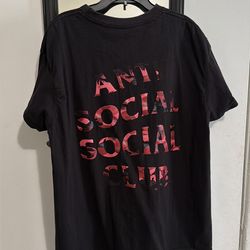 Anti Social Social Club T Shirt - Wild Lif     e - Red Camo *preowned * %100 Authentic