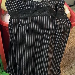 Size Small Black and White Striped Dress
