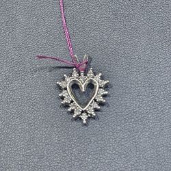 14kt WG Small Diamond Heart Pendant. (C-5) ASK FOR RYAN. #(contact info removed)93