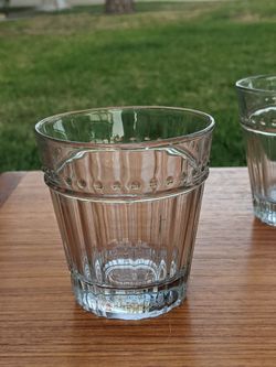 Anchor Hocking Isabella 12 Oz Tumbler 5 Glasses Double Old Fashioned Rib Hobnail