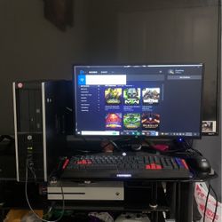 Hp Compaq Pro 6300  Cyberpower PC Keyboard, Wireless Arteck Keyboard And Mouse , HP Printer 