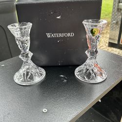 Brand New Waterford Crystal Candleholders 