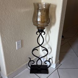 Candle holders.  Floor stand and table top