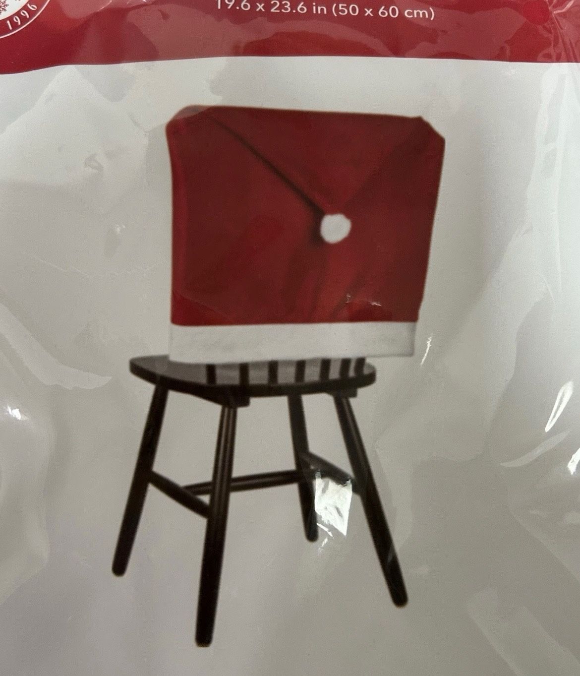 Set of 6 Santa Hat Chair Covers NEW