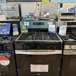 Whirlpool 5 Burner Gas Range Stainless Steel