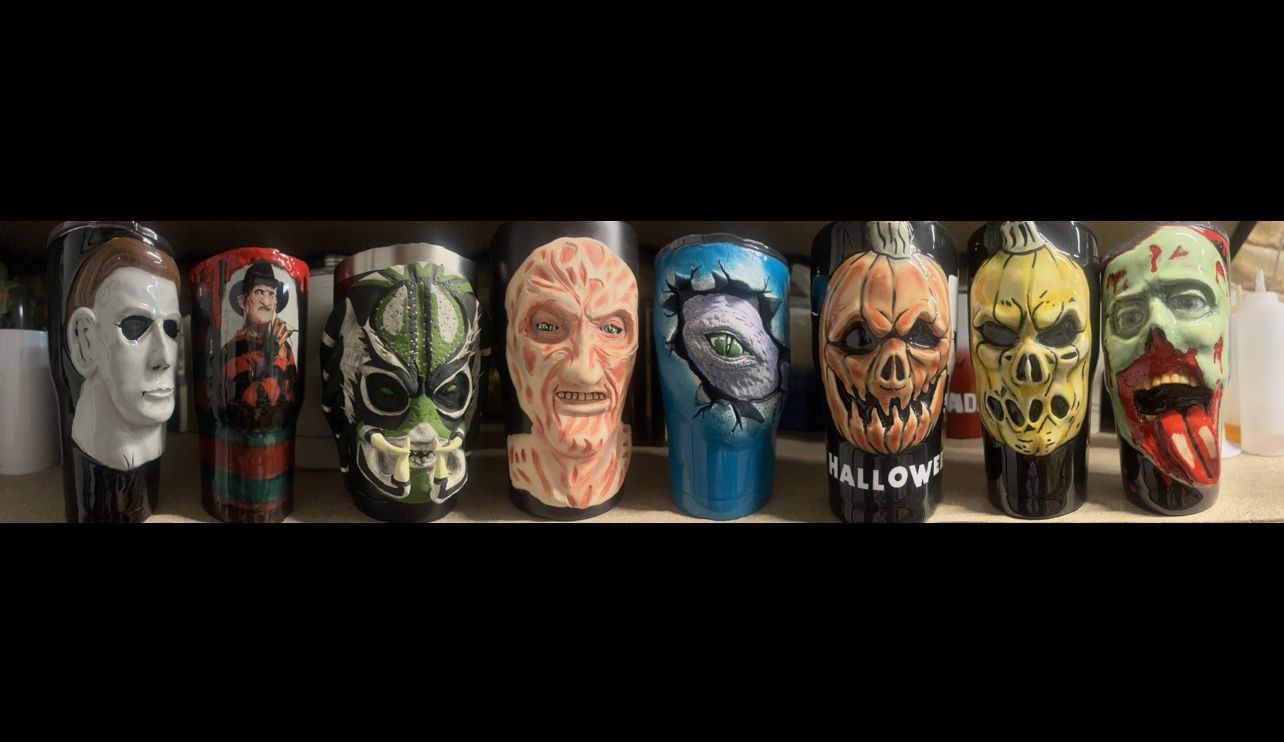 3D Halloween tumblers 🧟‍♀️