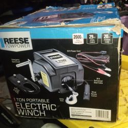 Reese Electric Winch- One Ton Capacity 