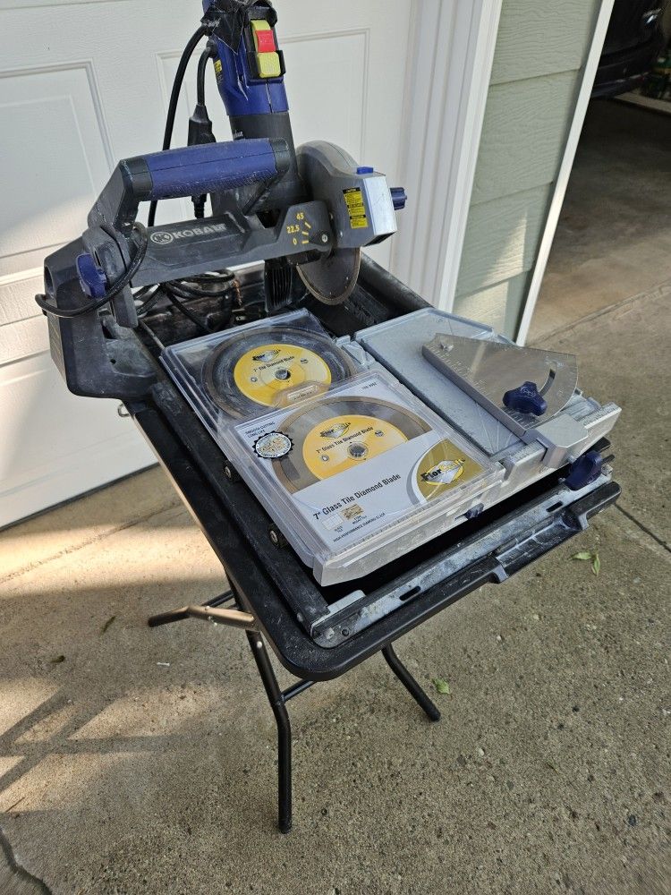 KOBALT 7” Wet tile/stone saw w/Laser (Model KB7005)
