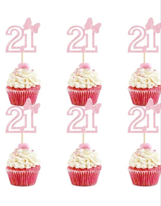 12 (21) Cupcake Picks