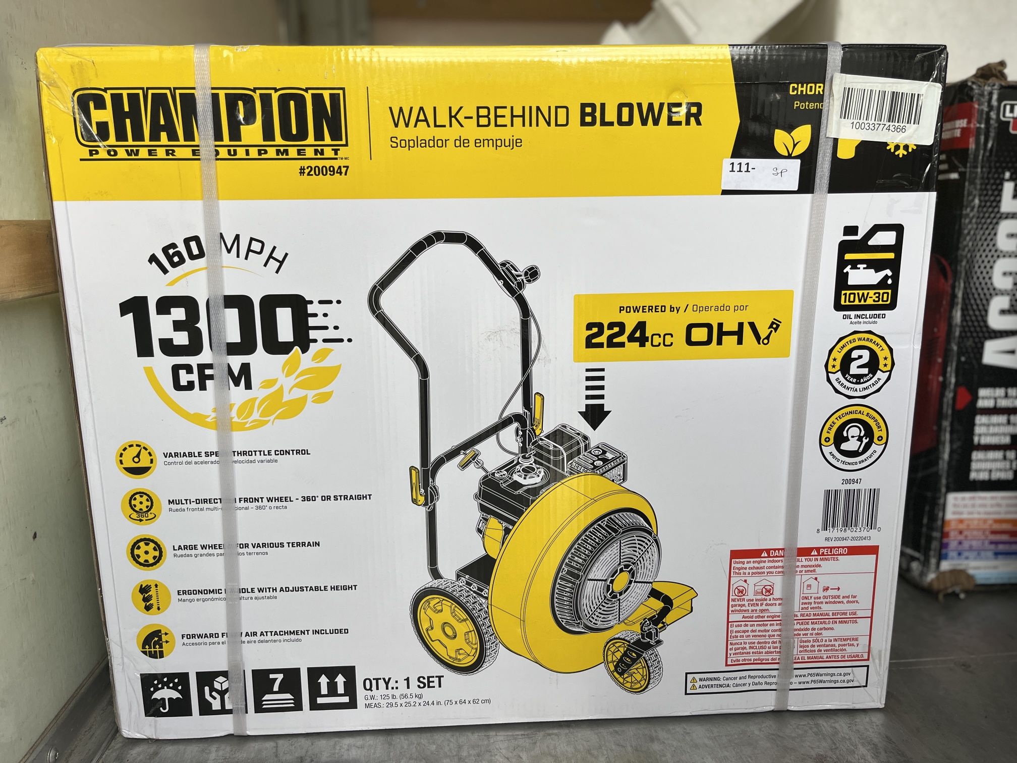 Champion Walk Behind Leaf Blower