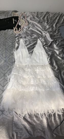 White feather dress