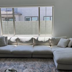 25Home beige Sectional Couch
