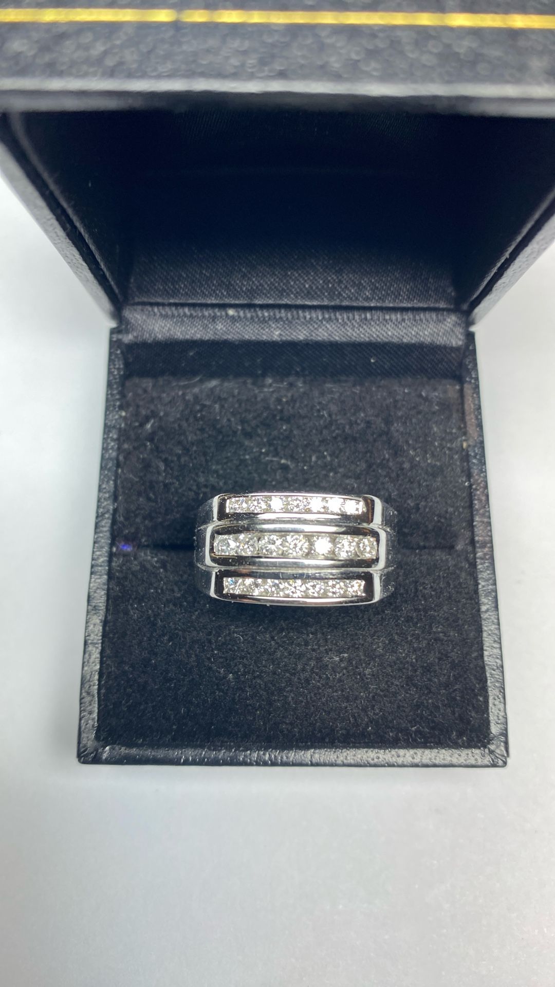Men’s White Gold Diamond Ring
