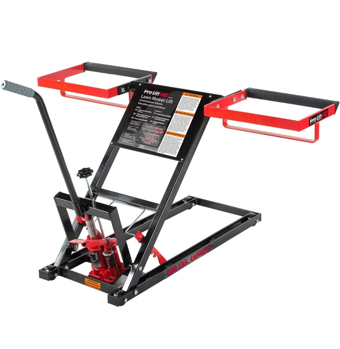Pro Lift T-5305 Lawn Mower Lift with Hydraulic Jack for Riding Tractors and Zero Turn Lawn Mowers - 500 Lbs Capacity