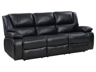 Camila Black Reclining Sofa