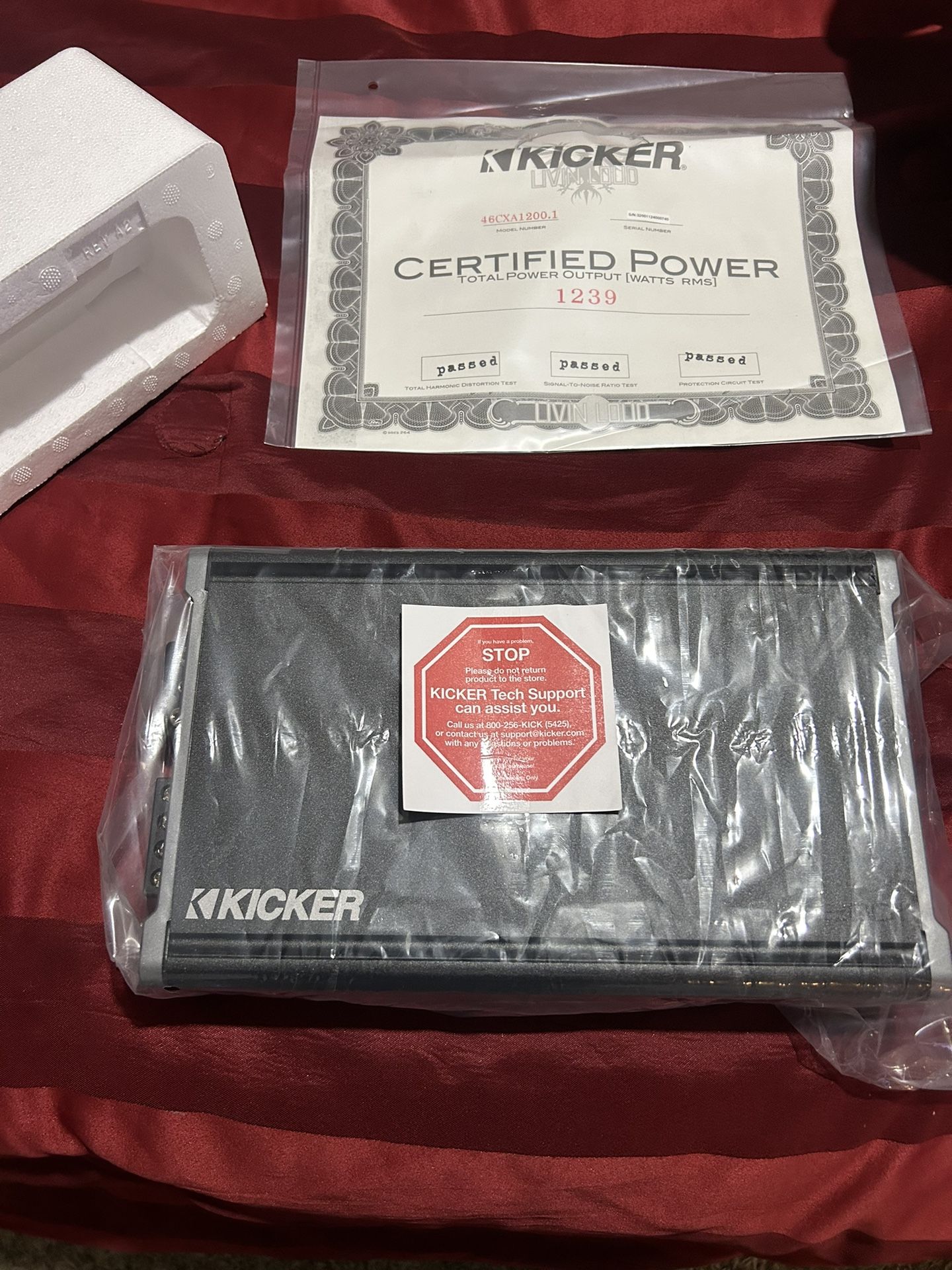 KICKER 46CXA12001T CXA1200.1 2400 Watt Mono Class D Car Stereo Amplifier Amp
