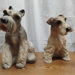2 Dog Statues