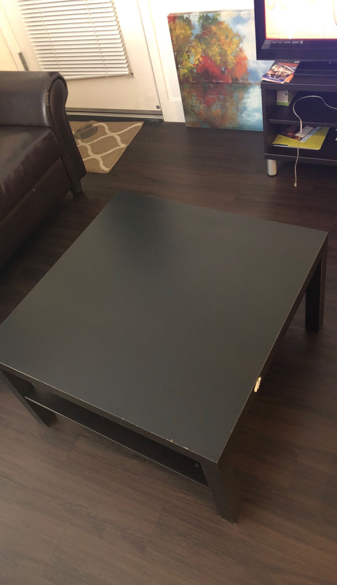 Brown coffee table + end table