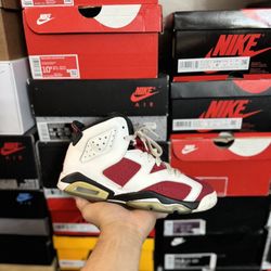 Jordan Carmine 6s size 6Y USED