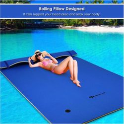 Large 9x6 Floating Water Pad – Foam Lake Mat / Pool Float
