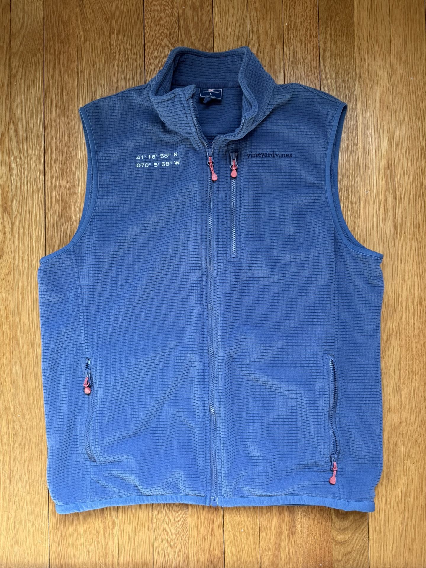 Men’s Vineyard Vines Nantucket Blue Fleece Performance Vest - Large